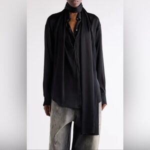 ACNE STUDIOS 🆕 Luxury Bow 💯 Silk Blouse/Mini Dress. Euro Size 34. MSRP:$840 🔥